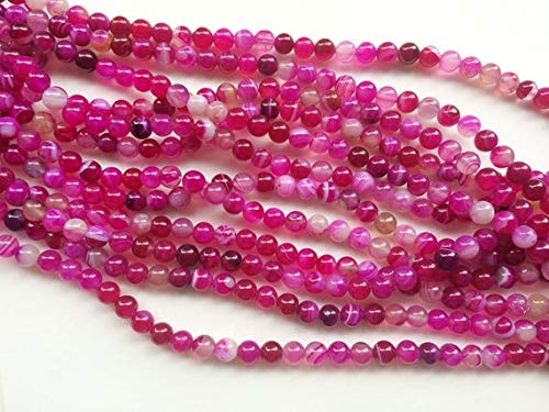 BEADS GEMSTONE 1 Strand Natural Pink Achat Smooth Round Balls, 8.5mm, 14 Inch Code-HIGH-18959 von WORLD WIDE GEMS