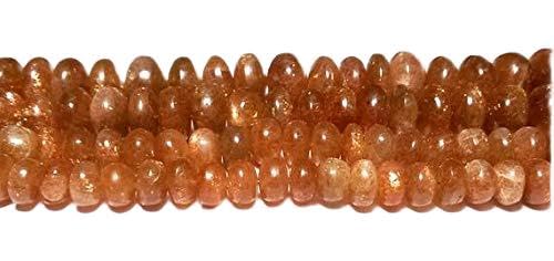 BEADS GEMSTONE 1 Strand Natural Silver coated peach Moonstone 3-4mm Rondelle Faceted Loose Beads 13 Inch Code-HIGH-19677 von WORLD WIDE GEMS