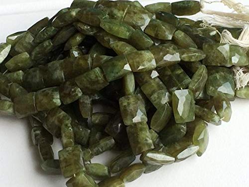 BEADS GEMSTONE 1 Strand Natural Vasonite Bead, Faceted Vessonite, Green Vessonit Kaugummi Cut Tumbles, 10x9mm To 15x13mm, 14 Inch Code-HIGH-16276 von WORLD WIDE GEMS