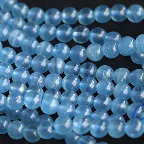 BEADS GEMSTONE 1 Strands Natural Blue Calcite Round Loose Edelstein Perlen 6mm 16 Zoll Lang 04031 Code-HIGH-30056 von WORLD WIDE GEMS