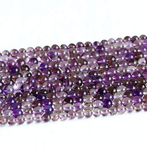 BEADS GEMSTONE 1 Strands Natural Dark Purple Super Seven 7 Small Round Beads 6mm (0.35 Zoll) 7, Melody Stone 16 Inch Long 05124 Code-HIGH-29734 von WORLD WIDE GEMS