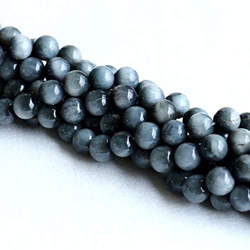 BEADS GEMSTONE 1 Strands Natural Gray Falcon's Eye Adler Eye Stone Semi-precious stones Round Loose Beads 12mm 16 Inch Long 05206 Code-HIGH-23093 von WORLD WIDE GEMS