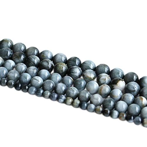 BEADS GEMSTONE 1 Strands Natural Gray Falcon's Eye Eagle Eye Stone Semi-precious stones Round Loose Beads 4mm 16 Inch Long 05207 Code-HIGH-22859 von WORLD WIDE GEMS