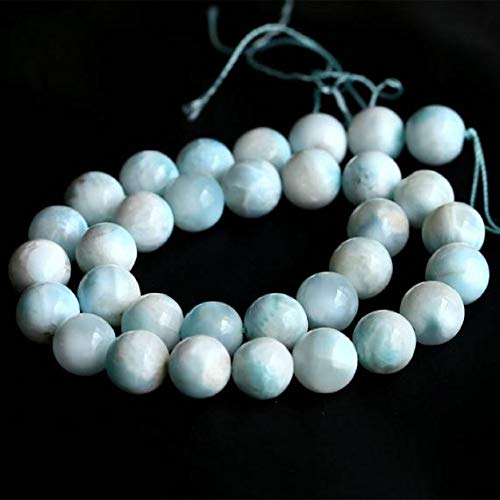 BEADS GEMSTONE 1 Strands Natural Minican Republic Sky Blue Larimar Round Loose Gems Beads 10mm 16 Inch Long 05017 Code-HIGH-29787 von WORLD WIDE GEMS