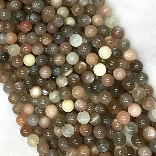 BEADS GEMSTONE 1 Strands Natural Multi-color Gray White Orange Moonstone Sunstone flash light Round Lose Edelstein Perlen 4mm 16 Zoll Lange 04237 Code-HIGH-29717 von WORLD WIDE GEMS