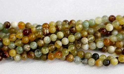 BEADS GEMSTONE 1 Strands Natural Yellow Green Rainbow nephrit Jade Round Loose Edelstein Perlen 8mm 15 Zoll Lange 03459 Code-HIGH-23275 von WORLD WIDE GEMS