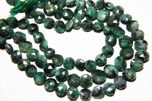 BEADS GEMSTONE 10 Inch Long Full Beach Natural Smaragd Faceted Beads 9mm to 10mm Round Shape Genuine Smaragd Edelstein Perlen Strand Stein Briolettes Code-HIGH-39422 von WORLD WIDE GEMS