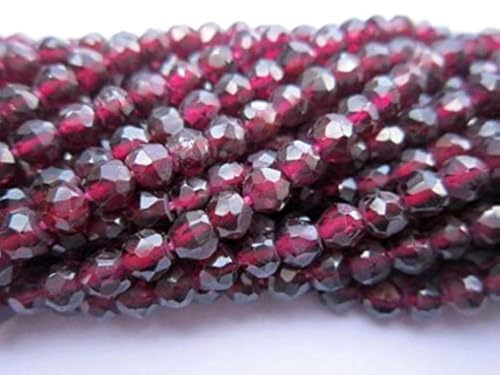 BEADS GEMSTONE 13 Zoll Rhodholite Granat facettiert rund 4mm-4,5mm Perlen Code-HIGH-39884 von WORLD WIDE GEMS