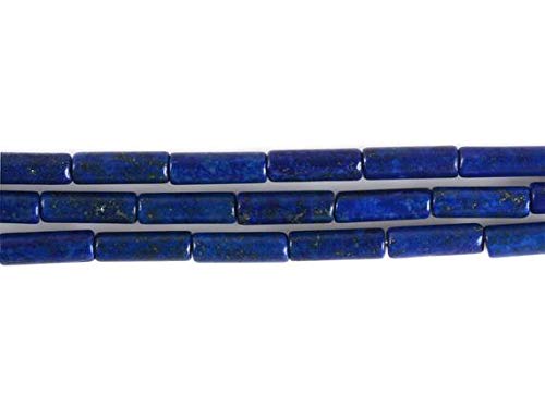 BEADS GEMSTONE 13mm Dyed Blue Lapis Zylinder Tube lose Edelstein Perlen 16 Zoll Long Code-HIGH-34064 von WORLD WIDE GEMS