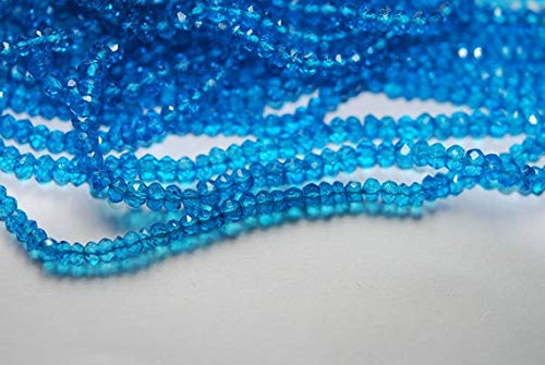 BEADS GEMSTONE 14 Zoll Strand - Swiss Color Mystic Quartz Faceted Rondelles, Size 3.5-4mm Code-HIGH-55653 von WORLD WIDE GEMS