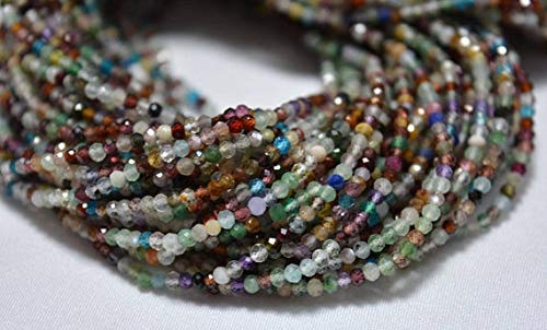 BEADS GEMSTONE 2,5 mm Perlen, Multi Edelstein Perlen, Multi Edelstein Stein, Faceted Rondelle, Edelstein Perlen, 12,5 Zoll Strand Code-HIGH-24235 von WORLD WIDE GEMS