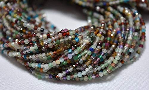 BEADS GEMSTONE 2,5 mm Perlen, Multi Edelstein Perlen, Multi Edelstein Stein, Faceted Rondelle, Edelstein Perlen, 12,5 Zoll Strand Code-HIGH-24240 von WORLD WIDE GEMS