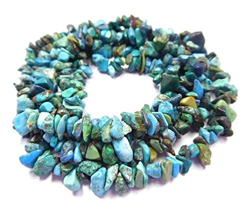 BEADS GEMSTONE 34 Inch Long Beach Arizona Turquoiuse Beads Natural Edelstein Chip Shape Perlen Code-HIGH-44915 von WORLD WIDE GEMS