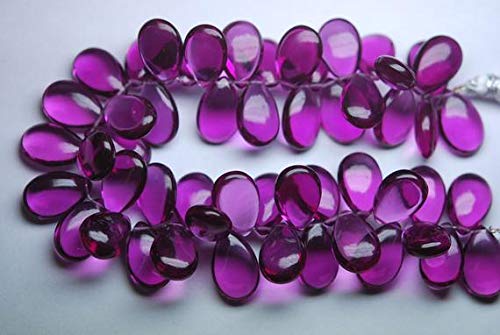 BEADS GEMSTONE 5 Match Pair,Rolite Pink QUARTZ Smooth Pear Shape Briolette, Size 10x16mm Code-HIGH-55341 von WORLD WIDE GEMS