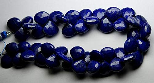 BEADS GEMSTONE 7 Zoll Full Strand, Lapislazuli Faceted Heart Briolettes,Größe 10-12mm Approx Code-HIGH-54148 von WORLD WIDE GEMS