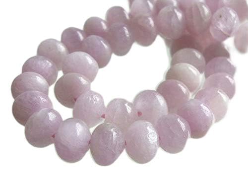 BEADS GEMSTONE 7.5x5mm, AA+ Natural Kunzit Smooth Rondelle Beads 8 Zoll Long Strand. Code-HIGH-61985 von WORLD WIDE GEMS