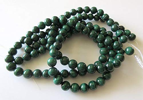 BEADS GEMSTONE 9mm Malachit Round Beads, Natural Malachite Perlen, Großhandel Malachite Edelsteine, 7,5 Zoll Code-HIGH-49507 von WORLD WIDE GEMS