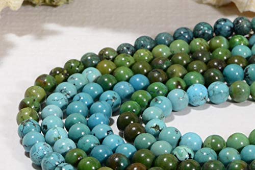 BEADS GEMSTONE African Turquoise 8mm 8 Inch Long Beach Natural Edelstein Perlen Schmuck Herstellung Liefert Türkis Perlen Code-HIGH-43289 von WORLD WIDE GEMS