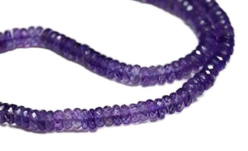 BEADS GEMSTONE Amethyst Faceted Spacer Beads, Amethyst Edelstein Heishi Beads, Cut Reifen Perlen, 5,5mm Approx 16 Zoll Strand Code-HIGH-31385 von WORLD WIDE GEMS