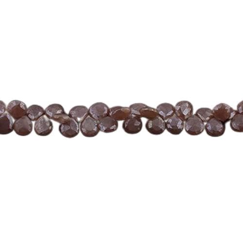 BEADS GEMSTONE Big Halloween Sale 1 Beach Chocolate Moonstone Faceted Briolettes - Moonstone Heart Shape Beads 10mm-11mm 9 Inch Sb1505 Code-HIGH-36462 von WORLD WIDE GEMS