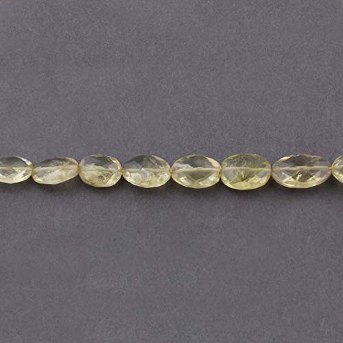 BEADS GEMSTONE Big Halloween Sale 1 Beach Lemon Quarz Faceted Oval Shape Center Drill Briolettes - Lemon Quarz Perlen 13mmx10mm-18mmx14mm 7,5 Zoll S Code-HIGH-35677 von WORLD WIDE GEMS