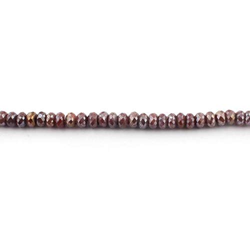 BEADS GEMSTONE Big Halloween Sale 1 Strand Chocolate Moonstone Silver Coated Faceted Rondelles - Roundle Beads 9mm 14 Zoll SB2564 Code-HIGH-35319 von WORLD WIDE GEMS