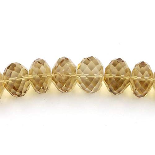 BEADS GEMSTONE Big Halloween Sale Excellent Quality 1 Beach Lemon Quarz Faceted Rondelles - Lemon Quarz Perlen 16mm-17mm 9 Zoll SB1256 Code-HIGH-37438 von WORLD WIDE GEMS