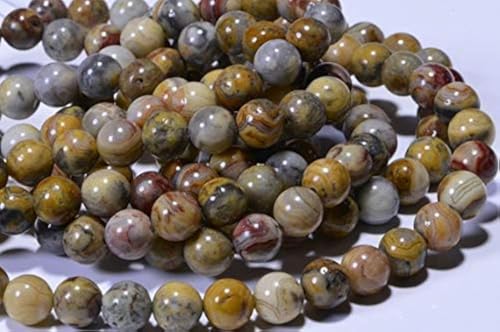 BEADS GEMSTONE Crazy Lace Achat 8,5mm Natural Edelstein Perlen Achat Perlen Schmuck Herstellung Lieferungen 15 Zoll Lange Zoll Strand Code-HIGH-43264 von WORLD WIDE GEMS