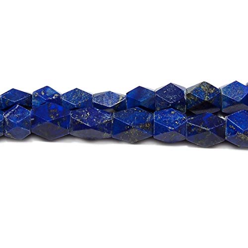 BEADS GEMSTONE Faceted Lapislazuli Beads, Rose Cut BaHIGHel Beads, Lapisperlen, 7mm To 10mm Beads, 9 Inch Code-HIGH-50429 von WORLD WIDE GEMS