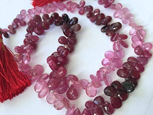 BEADS GEMSTONE Faceted ruby pear brio 7,5mm to 9,5mm 36 perlen code-HIGH-61849 von WORLD WIDE GEMS