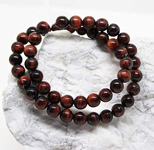 BEADS GEMSTONE Genuine Red Tiger Eye Edelstein Perlen/Tiger Eye Edelsteine/Round Red Tiger Eye Beads/Great Semi Precious Edelstein Perlen Größen-8MM Code-HIGH-25509 von WORLD WIDE GEMS