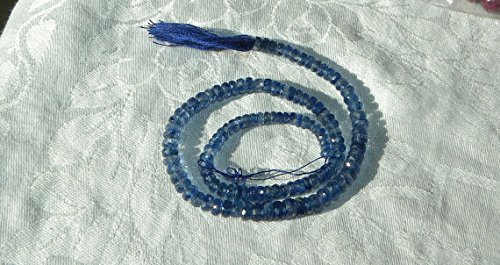 BEADS GEMSTONE Kyanite Perlen 6 Zoll Lange Strand 4,5-6mm Blau Kyanite Perlen Faceted Blau Edelstein Perlen Code-HIGH-71519, Edelstein Metall Stein von WORLD WIDE GEMS