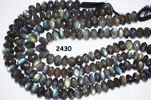 BEADS GEMSTONE Labrarite Beads- 13 To 18mm Labrarite Faceted rondelle Beads, 14 Inch Long Beach Code-HIGH-45217 von WORLD WIDE GEMS