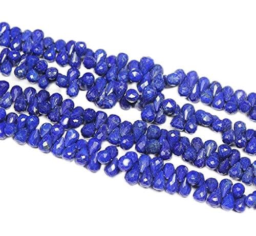 BEADS GEMSTONE Lapis Lazuli Faceted Tear Drop Briolette Lose Edelstein Handwerk Perlen Strand 8 Zoll Lange 7mm 10mm Code-HIGH-28151 von WORLD WIDE GEMS