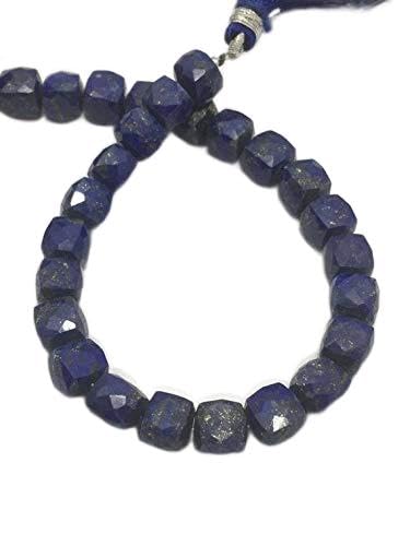 BEADS GEMSTONE Lapislazuli Faceted Box 7 To 8 mm 8 Inch Long/Semi Precious Perlen/Edelstein Perlen/Faceted Perlen/Box Perlen/Lapislazuli Perlen/Blaue Perlen Code-HIGH-42963 von WORLD WIDE GEMS