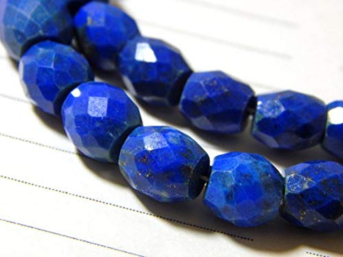 BEADS GEMSTONE Lapislazuli Tube Beads Faceted Tube Shape 100 Persent Natural Edelstein Größe 7x7,5 mm 14,9 Zoll Long Inches Strand. Code-HIGH-42045, Edelstein Metall Stein von WORLD WIDE GEMS