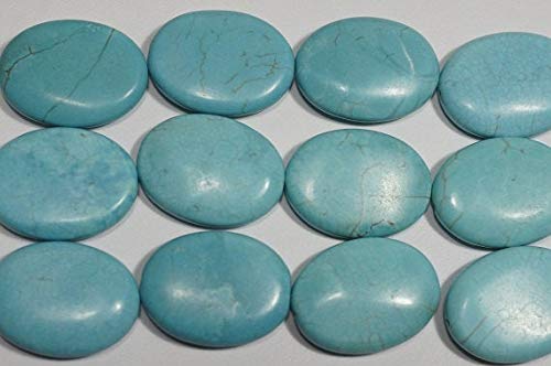 BEADS GEMSTONE Magnesite 28X19mm Perlen Edelstein Perlen Bead Liefert Bead 8 Zoll Lange Stränge Code-HIGH-43259 von WORLD WIDE GEMS