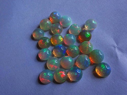 BEADS GEMSTONE Natural Ethiopian Opal AAA Quality 8mm Cabochon Round 50 pcs lot Code-HIGH-34670 von WORLD WIDE GEMS