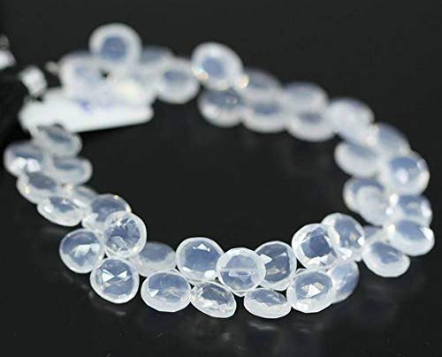 BEADS GEMSTONE Natural Fire Ice Quarz Smooth Heart Drop Edelstein Lose Perlen Strand 4 Zoll Lange 9,5mm Code-HIGH-21131 von WORLD WIDE GEMS