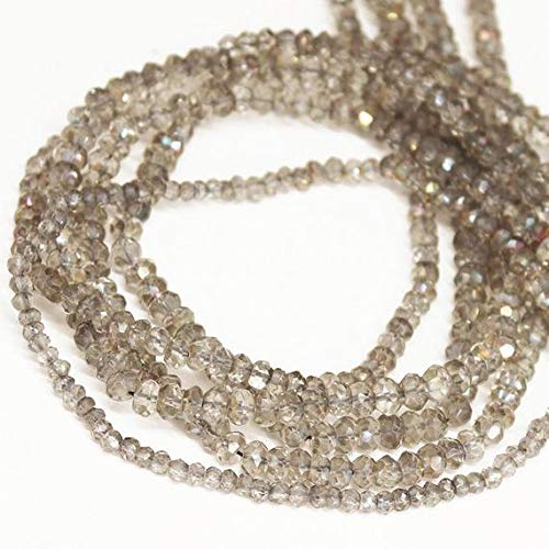 BEADS GEMSTONE Natural Rainbow Mystic Smoky Quarz Faceted Rondelle Edelstein Handwerk Perlen Strand 4,5mm 13 Zoll Lange Code-HIGH-27792 von WORLD WIDE GEMS