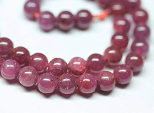 BEADS GEMSTONE Natural Rare Red Rubin Untreated Blood Smooth Round Ball Edelstein Handwerk Lose Perlen Strand 16 Zoll Lange 8mm Code-HIGH-26949 von WORLD WIDE GEMS