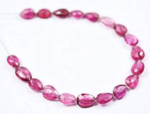 BEADS GEMSTONE Natural Rubellite Pink Tourmaline Faceted Briolette Pear Drop Edelstein Handwerk Lose Perlen Strand 6 Zoll Lange 8mm 7mm Code-HIGH-27005 von WORLD WIDE GEMS