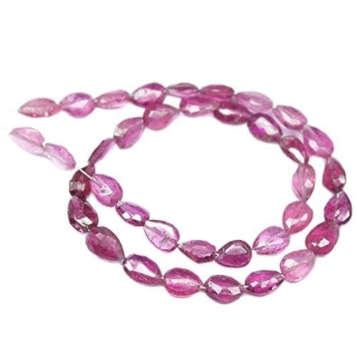 BEADS GEMSTONE Natural Rubellite Pink Tourmaline Faceted Briolette Pear Drop Edelstein Handwerk Lose Perlen Strand 9 Zoll Lange 6mm 7mm Code-HIGH-26993 von WORLD WIDE GEMS