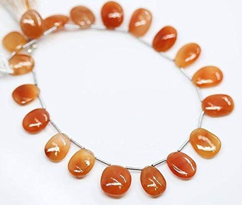 BEADS GEMSTONE Orange Tangerine Quarz Glatte Oval Lose Edelstein Perlen Strand 4 Zoll Lange 11mm 13mm Code-HIGH-21145 von WORLD WIDE GEMS