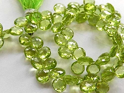 BEADS GEMSTONE PERIT Edelstein Bead. Semi Precious Edelstein Briolette. Faceted Perit Heart Briolette 6mm 9pcs Code-HIGH-67548 von WORLD WIDE GEMS