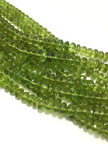 BEADS GEMSTONE Perit Beads Faceted Rondelle Perlen 6 To 7mm 8 Inch Long !Semi Precious Edelstein Perlen!Perit Baeds!Green Perlen!Rondelle Perlen Code-HIGH-60325 von WORLD WIDE GEMS