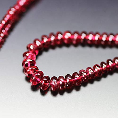 BEADS GEMSTONE Rare Blut Red Spinell Glatte Lose Rondelle Edelstein Handwerk Perlen Strand 16 Zoll Lange 2mm 5mm Code-HIGH-28200 von WORLD WIDE GEMS