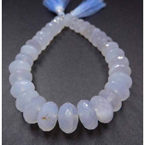 BEADS GEMSTONE Rondelle Perlen 9-11 mm Natur Edelstein Blau Chalceny Faceted 8 Zoll Lange Strand Rondelle Beads,Perlen,Rondelle, facettierte Beads, Rondelle, Rondelle, Rondelle-Beads, Code-HIGH-44108, von WORLD WIDE GEMS