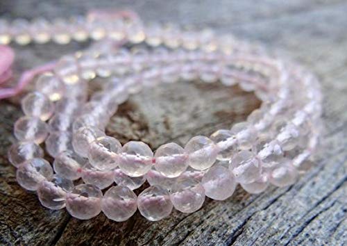 BEADS GEMSTONE Schöne AAA Ballett Pink Madagaskar Rose Quarz | Micro Faceted Runden | ~3,5-3,6mm | Sold in Sets of 14 Runden Code-HIGH-32422 von WORLD WIDE GEMS