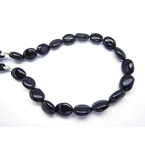 BEADS GEMSTONE Schwarz Onyx Plain Oval Shape Perlen Natürliche Edelstein Lose Perlen 8 Zoll Lange Strand oval Perlen,Semiprecious Perlen,Steinperlen,oval Perlen,natürliche Perlen Code-HIGH-43675 von WORLD WIDE GEMS